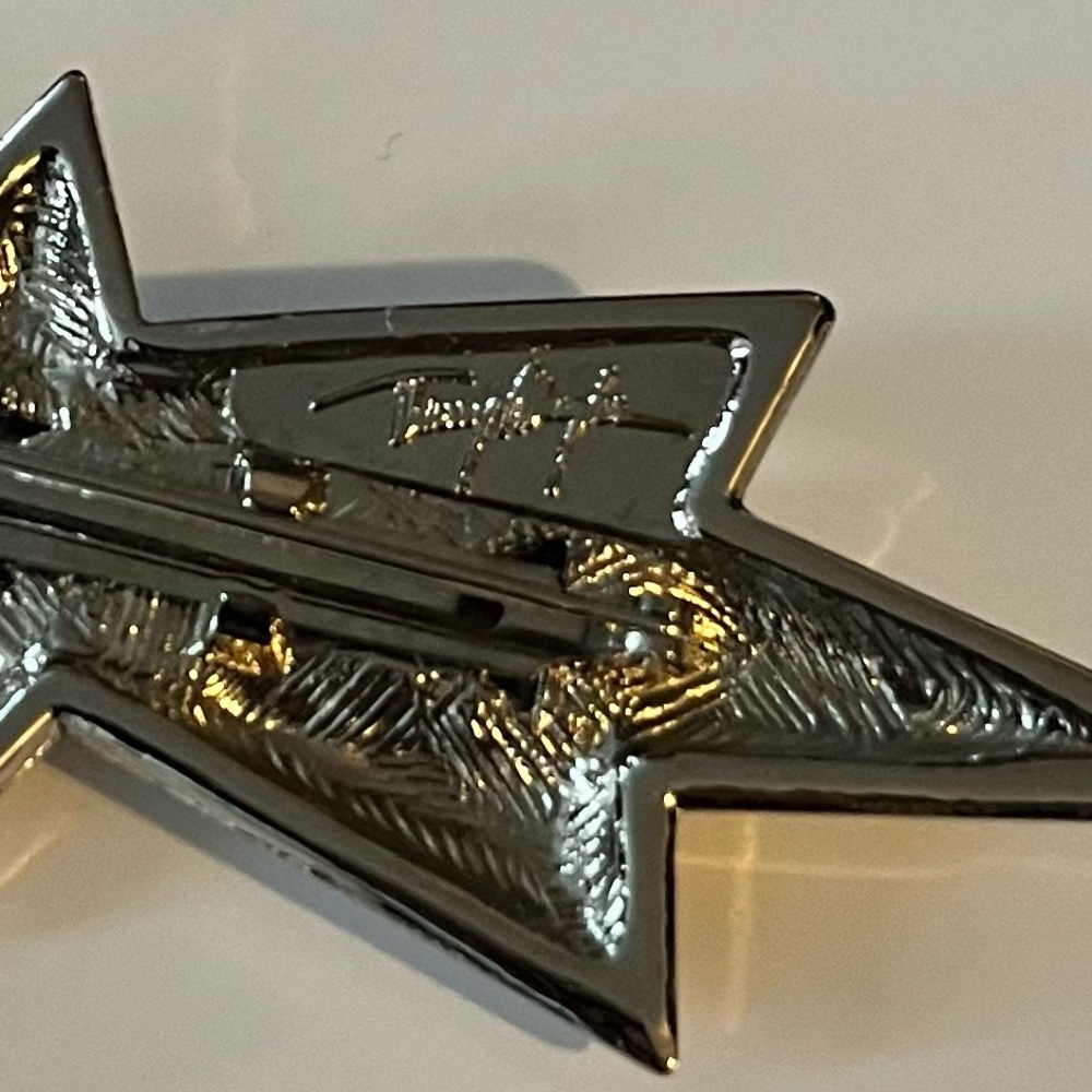 Vintage Designer Thierry Mugler Diamanté Angel Star Brooch Baguette Cut - Picture 2 of 3